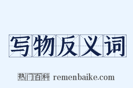 写物反义词是什么意思的图片